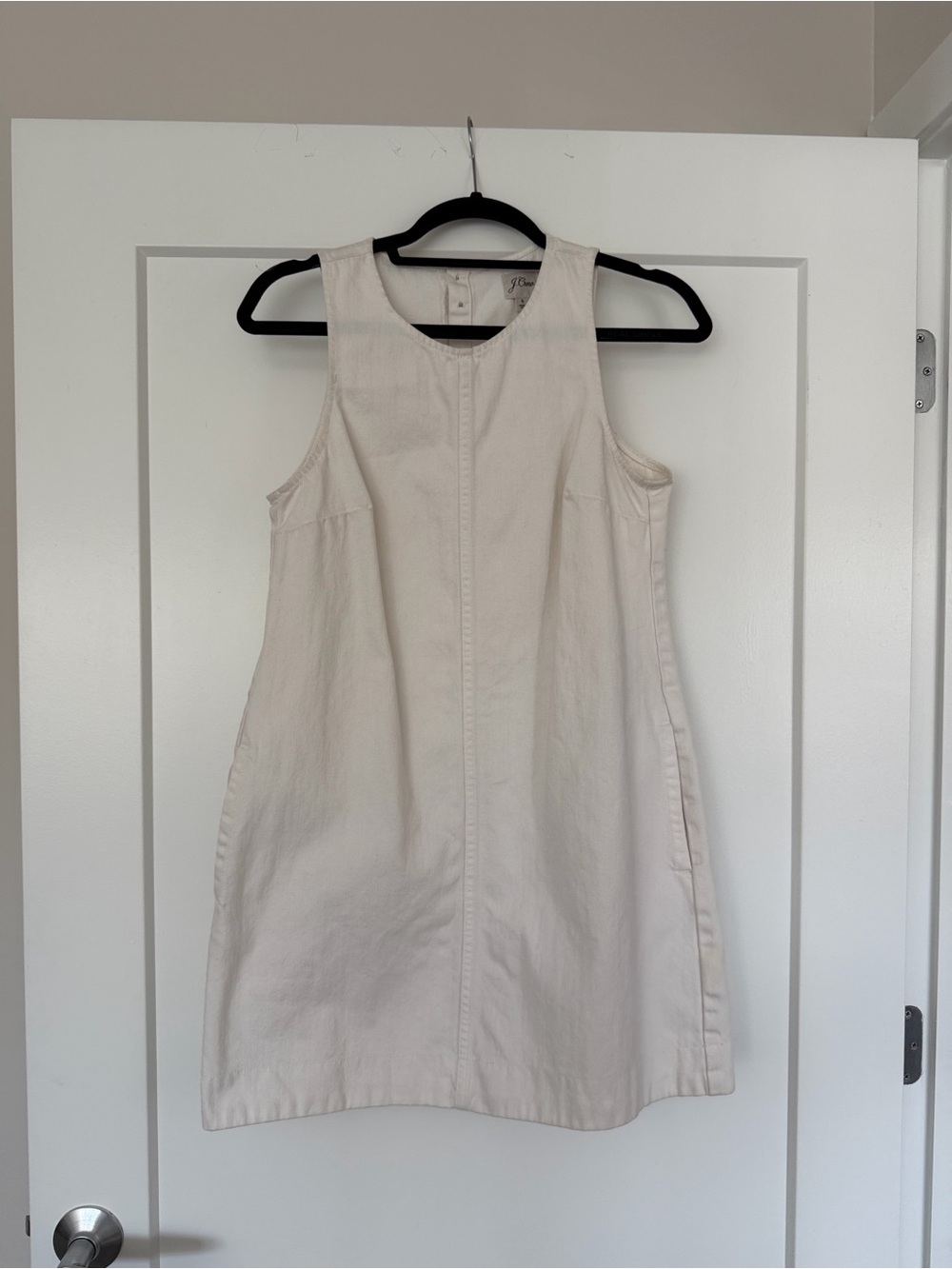 J. Crew Cream Sleeveless Shift Dress